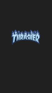Wallpaper Aesthetic Black And Blue Background Thrasher In 2020 Black And Blue Wallpaper Blue Wallpaper Iphone Hype Wallpaper