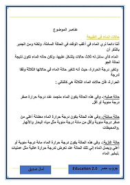 بحث استرشادي عن الماء للصف الرابع الابتدائي متعة التعلم للصفوف الأولى Facebook