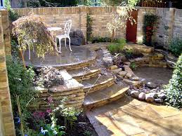 Love This Multi Level Backyard Landscaping Idea Muchpics Small Backyard Landscaping Modern Garden Design Rock Garden Design