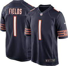 Men's game football jersey nfl chicago bears (justin fields) $120. Nike Men S Chicago Bears Justin Fields 1 Navy Game Jersey Dick S Sporting Goods