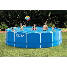 Intex 18ft X 48in Metal Frame Pool Set With Filter Pump Ladder Ground Cloth Pool Cover Above Ground Swimming Pools Intex Best Above Ground Pool