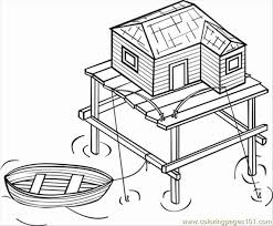 Ges Photo Stilt House Dm16117 House On Stilts House Colouring Pages Home