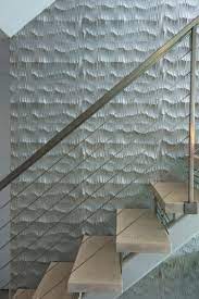 Artistic Tile I Carved Stone Tile Dune In Smoke Colorway Creates The Impression Of Drifting Sands On The Accent Artistic Tile Custom Tile Design Tile Design