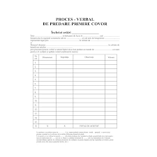 Administrator cim vs administrator contract de mandat. Set 10 Bucati Proces Verbal De Predare Primire Covor Format A4 Emag Ro