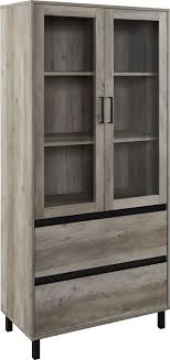 Wine rack, desks, dressers, drawers, entertainment units, futons Gray China Cabinets And Curio Dining Room Furniture