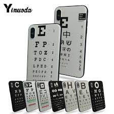 Us 1 17 38 Off Yinuoda Funny Eye Chart Black Tpu Soft Rubber Phone Case For Apple Iphone 7 7plus X 8 8plus 6s 6 6plus 5 5s 5c In Half Wrapped Cases