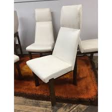 mid century modern white vinyl dining