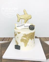 These Cakes Are Probably The Good In The World World Travel Cake With Edible Fondant Plane Cake Topper And A Gold World Map On The Side Probably One Of My Proudest Travel Cake Plane Cake Topper Planes Cake