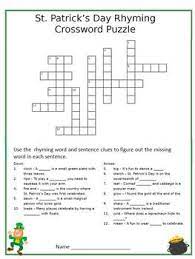 Patrick's day is celebrated every year on the 17th day of this month. St Patrick S Day Rhyme St Patrick S Day Grammar Patrick S Day Crossword Puzzle