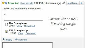 Rar files are zip files. Extract Zip And Rar Files In Gmail Google Docs Chrome Extension