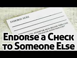 Signing over a check can be helpful if you have a check that was written to you and you need to pay someone. How To Endorse A Check To Someone Else Youtube