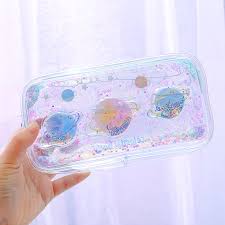 Transparent Cute Saturn Planets Pencil Bag Pencil Cases For Girls School Pencil Case Cute Pencil Case