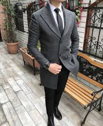 Terziademaltun Michail Score Erkek Kislik Kasmir Kase Koyu Gri Kaban Monto T2941 1 Fashion Suits For Men Designer Clothes For Men Designer Suits For Men