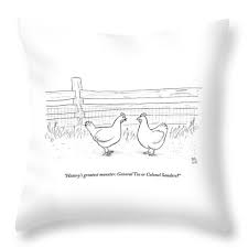 The pillow historical society is a community organization dedicated to preserving the heritage of the borough of pillow, pa and the surrounding areas. Two Chickens Discuss History Throw Pillow For Sale By Paul Noth