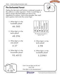 the enchanted forest 4th grade math worksheets jumpstart
