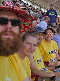 A special day for Club 400, more specifically for Denise and Cathy as we  had the great reveal at Sloan Park today to announce our very own Cathy  Weadley as the kidney