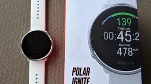 polar ignite glass fiber reinforced polymer smart watch with band white