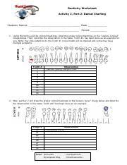 Dental Worksheet Pdf Dentistry Worksheet Activity 2 Part 2