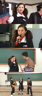 Ever wondered what korean actress and running man star song ji hyo is really like? Song Ji Hyo Transforms Into 80s Schoolgirl And Lead Singer Of A Band For Running Man Soompi