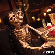 Two Headed Life Size Posable Skeleton Halloween Decoration Oriental Trading In 2020 Halloween Skeleton Decorations Halloween Skeletons Halloween Decorations