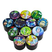 BLACK SMALL RICK AND MORTY GRINDER