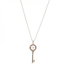 Flower Key Pendant Necklace