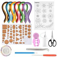 tuparka 15 pcs paper quilling kits with 29 colors 600 strips paper quilling tools and supplies diy design drawing handcraft tool