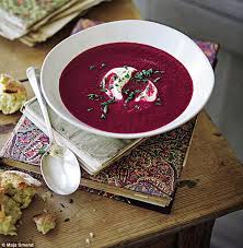 Preheat the oven to 200°c, 400°f, gas 6. Rachel Allen Beetroot Soup With Chives Daily Mail Online