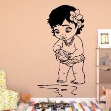 baby moana wall sticker