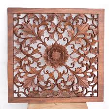 Floral wood carved wall decor from thailand. Balinese Wooden Wall Panel Decor Hand Carved Manufacturing And Export