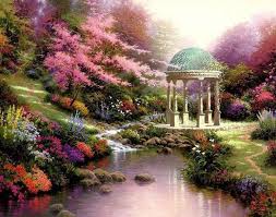 Please accept these free designs as my way of saying thank you to my loyal customers. Kinkade Garden Of Prayer Cross Stitch Pattern Look On Luulla