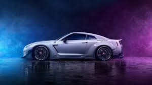Colorful outdoor backgrounds can help you to feel relaxed or energized for the rest of the day. Nissan Gt R Wallpaper 4k Neon Digital Art Smoke Dark Background Cars 1426