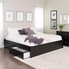 King platform bed with storage. Prepac Select Black King 4 Post Platform Bed With 4 Drawers Bbsk 1302 4k The Home Depot