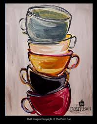 The Paint Bar Mix It Up And Paint Coffee Cup Art Cup Art Coffee Art