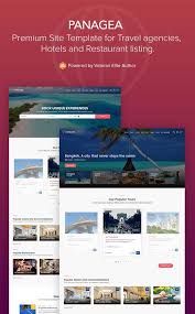 Panagea Travel And Tours Listings Template Travel Templates Template Site