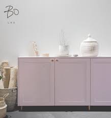 A S Helsingo Ensio Sideboard In Blush Rose Parasol Handles In Copper Built On Ikea Metod Cabinets