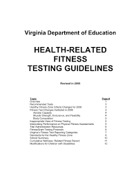 health fitness testing guidelines
