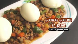 Pin On Ginisang Giniling Na Baboy With Egg