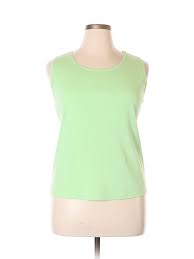 Details About Studio Works Women Green Sleeveless T Shirt 2x Plus