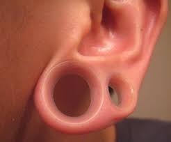 double stretched ear plug ear piercings cartilage ear piercings stretched ears