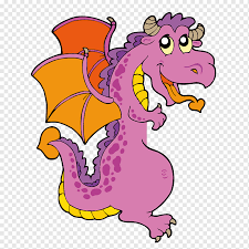 cartoon dragon illustration cute dinosaur purple fictional character magenta png pngwing cartoon dragon illustration cute