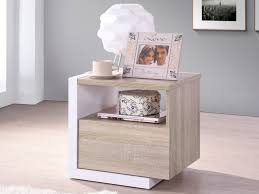 Le meuble le plus important. Chevet Napoli Chene Et Blanc 1 Tiroir Scandinave