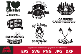 I use an svg file for nearly every project i share and i keep these svg files in the svg resource library. Camping Quotes Sayings Bundle 298054 Cut Files Design Bundles