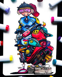 Gawx Art On Instagram 2 Characters In 1 Drawings My Bruddas Used An Etchr Lab Sketchbook For This One And Doodle Art Drawing Cute Doodle Art Doodle Art