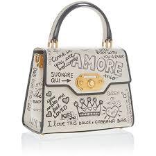 Dolce Gabbana Amore Top Handle Bag 3 395 Liked On Polyvore Featuring Bags Handbags Shoulder Bags Genuine Leather Shoulder Bag Whit With Images White Shoulder Bags