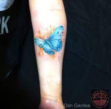 Bright Butterfly Tattoo By Dan Gardea At Deep Roots Tattoo And Body Piercing In Seattle Wa Tattoos Tattoo Ink Tats Roots Tattoo Tattoos Butterfly Tattoo