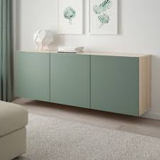 Besta Schrankkombination Fur Wandmontage Eicheneff Wlas Notviken Graugrun Ikea Osterreich Ikea Innenraum Ikea Kuchenschrank