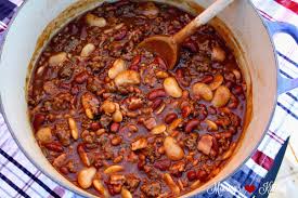 Brown the ground beef, drain and set aside. Mommy S Kitchen Cowboy Barbecue Baked Beans