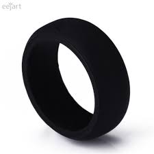 Black Flexible Hypoallergenic Crossfit Silicone Rubber Ring Wedding Engagement Cocktail Army Fishin Rubber Rings Wedding Wedding Rings Engagement Fancy Jewelry