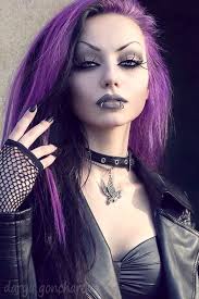 Purple Hair And Goth Makeup Miladies Net Goth Beauty Hot Goth Girls Goth Women